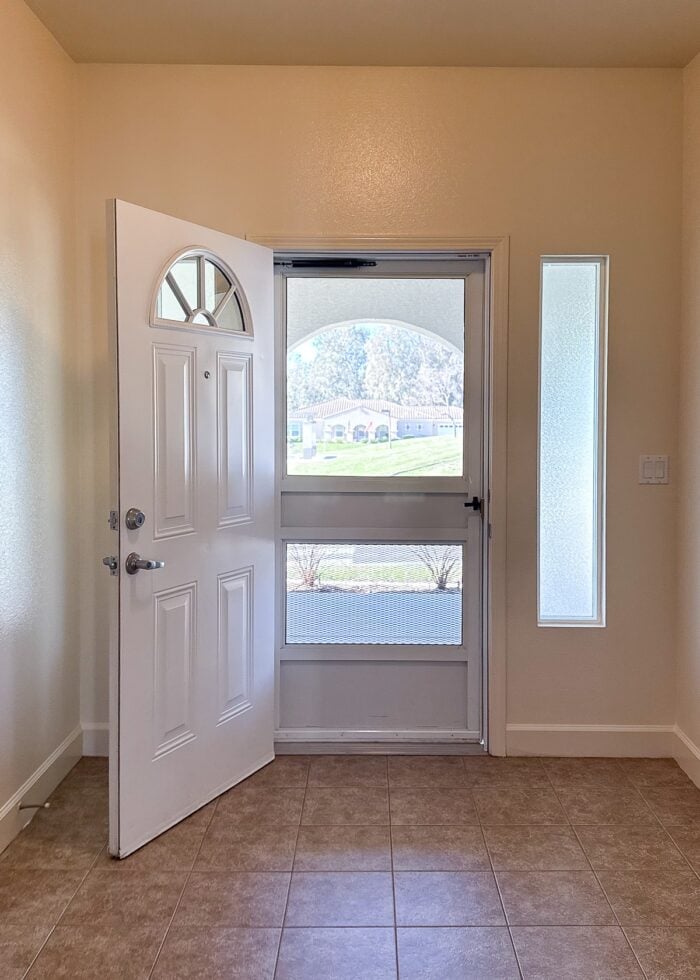 Front door and foyer in Camp Pendleton base housing